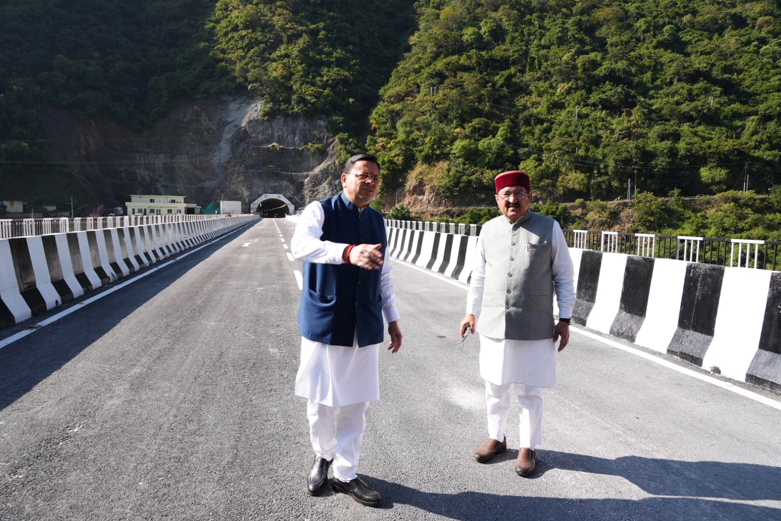 CM Pushkar Singh Dhami Reviews Char Dham Road Project in Rudraprayag