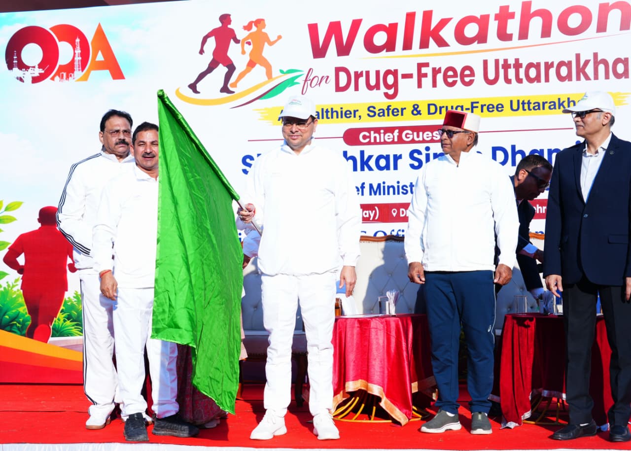 Chief Minister Flags Off Drug-Free Uttarakhand Walkathon