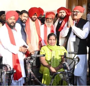 Chief Minister Sh. Nayab Singh Saini also distributed tricycles to beneficiaries in need